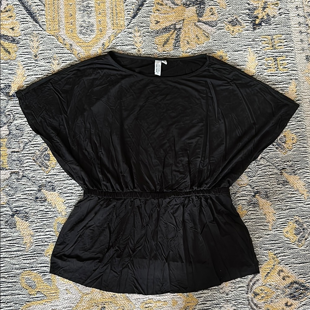 & Other Stories - Sz 8- Black Cupro Women's Top